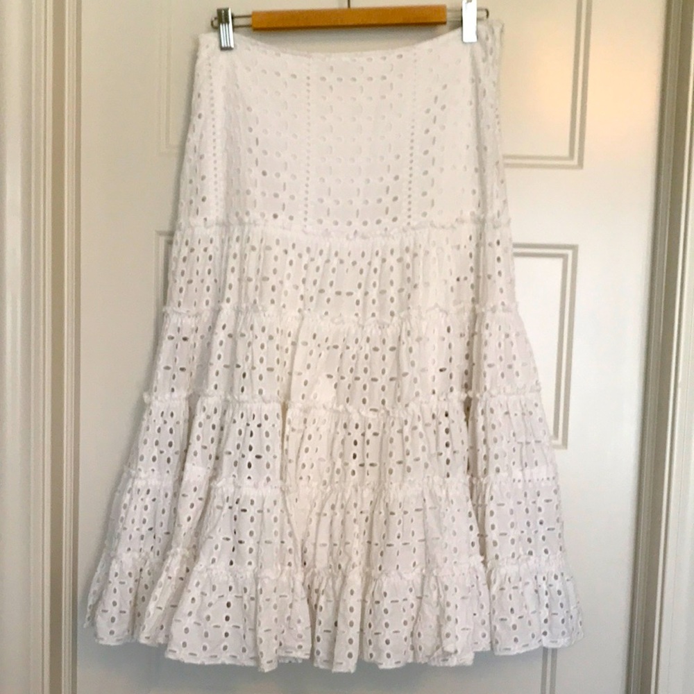 SERPIL white lace skirt, size 38 EU (US 6)